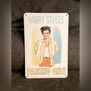 Harry Styles Parking Only Sign - Yellow and Blue